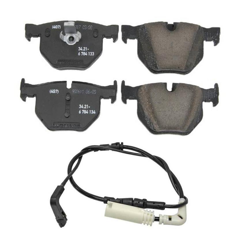 BMW Disc Brake Pad Set - Rear (w/ Sensor)